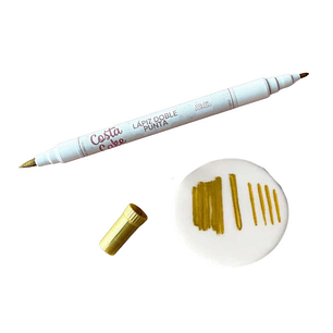 Lápiz Comestible Dorado Costa Cake – 1 Unidad con Doble Punta