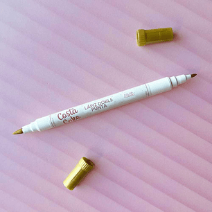 Lápiz Comestible Dorado Costa Cake – 1 Unidad con Doble Punta