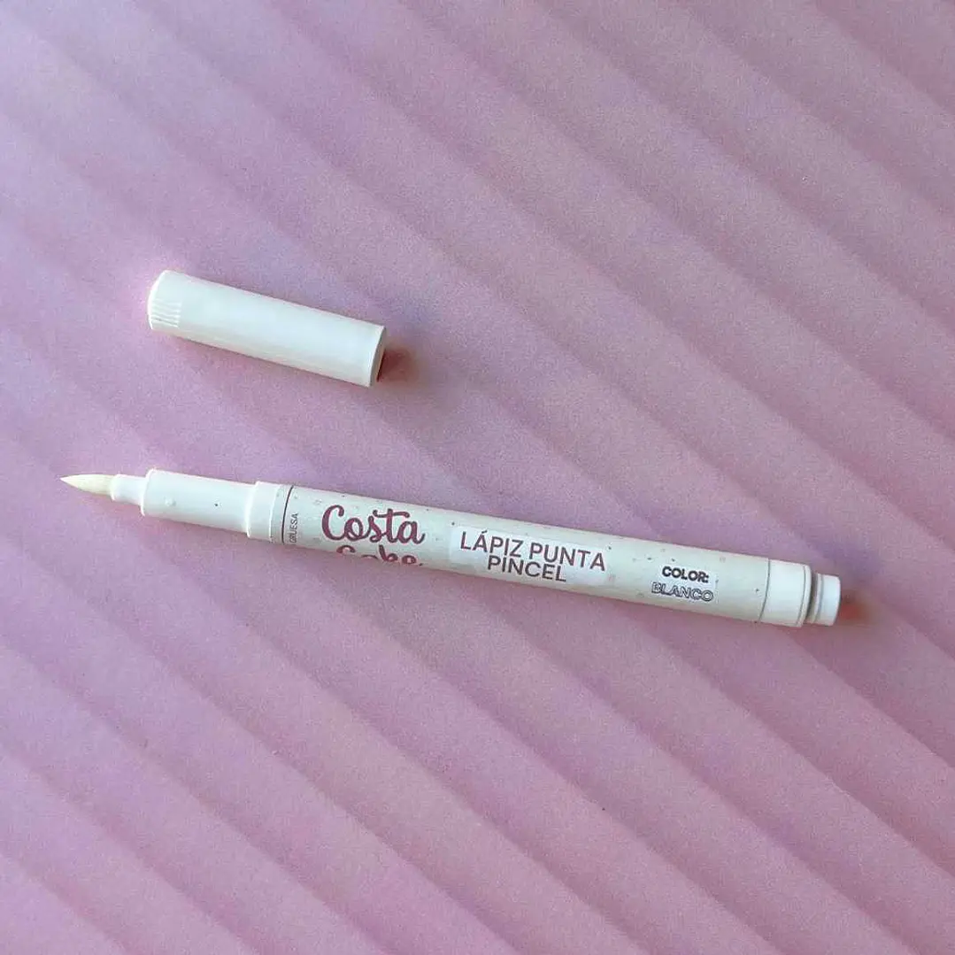 Lápiz Comestible Blanco Costa Cake – 1 Unidad Punta pincel 1