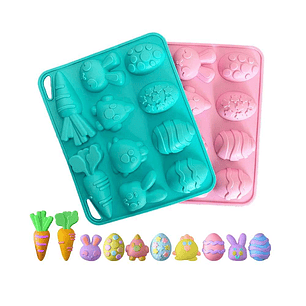 Molde de silicona Pascua 10 figuras