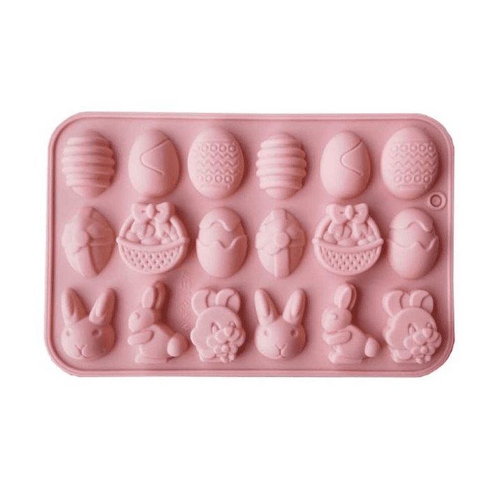 Molde de silicona Pascua 18 figuras 1