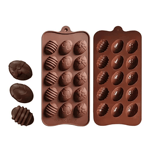 Molde de silicona Pascua 15 figuras - Huevitos