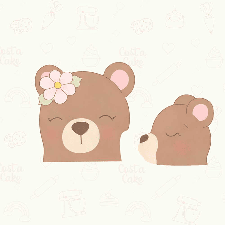 Set cortador Oso Madre e Hijo 9 cm 1