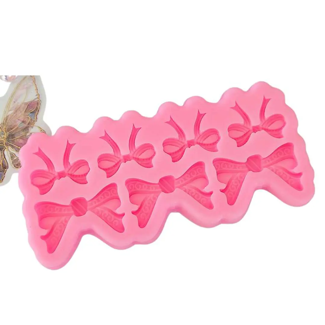 Molde Fondant 7 Moños Silicona 1