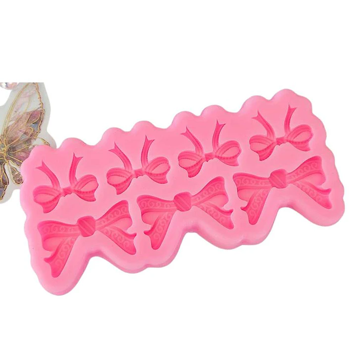 Molde Fondant 7 Moños Silicona 1