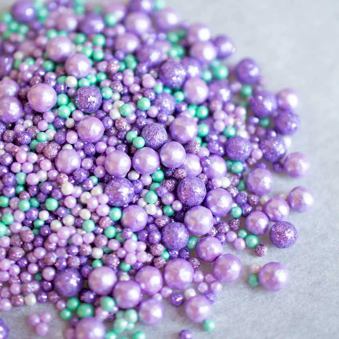 Mix Mini Perlas - Purpura y Turquesa  30gr 2
