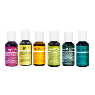 Set 6 Colores Liqua-Gel Chefmaster 20mL- Tonos Multicolor