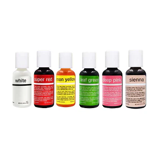 Set 6 Colores Liqua-Gel Chefmaster 20mL- Tonos Esencial