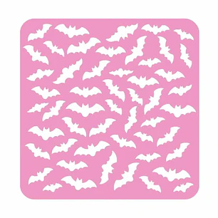 Stencil Halloween - Patrón Murcielagos