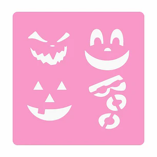 Stencil Halloween - Caras Calabazas