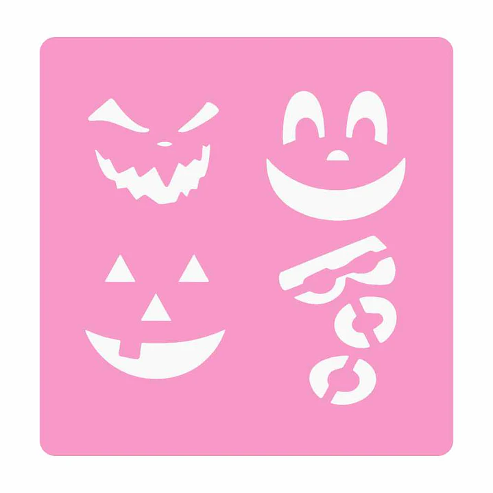 Stencil Halloween - Caras Calabazas 1