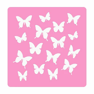 Stencil para Galletas - Patrón mariposas