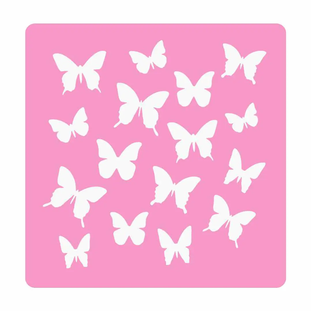 Stencil para Galletas - Patrón mariposas 1