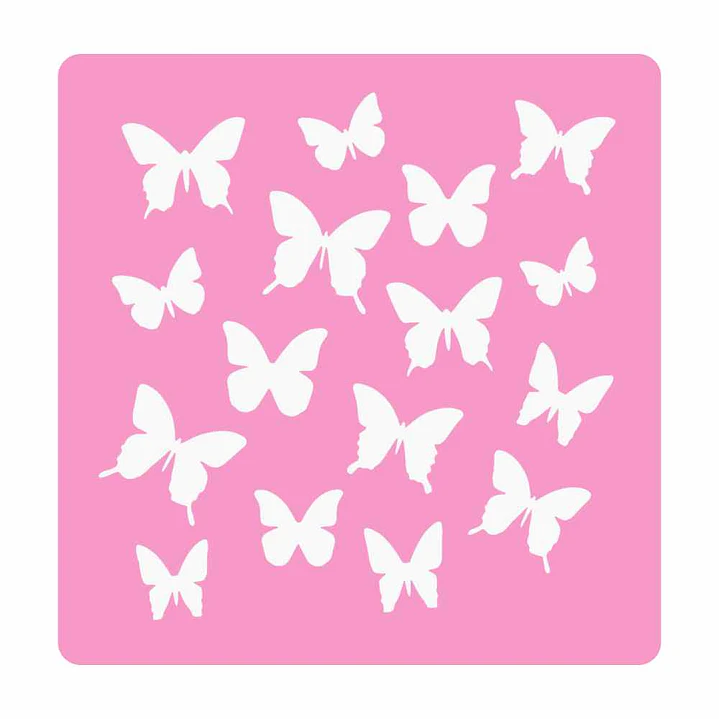 Stencil para Galletas - Patrón mariposas 1