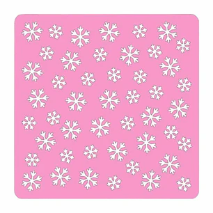 Stencil para Galletas Navidad - Patrón Copos de nieves