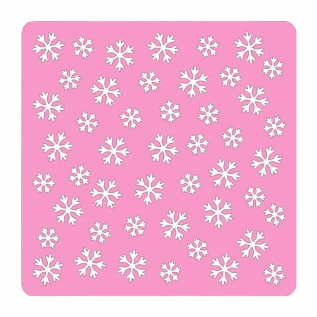 Stencil para Galletas Navidad - Patrón Copos de nieves 1