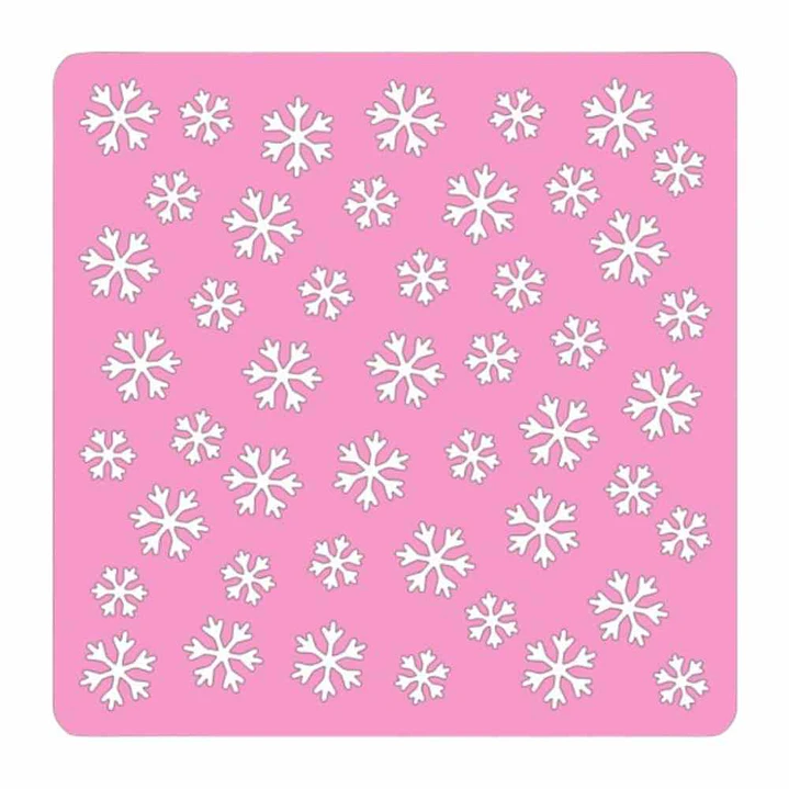 Stencil para Galletas Navidad - Patrón Copos de nieves 1