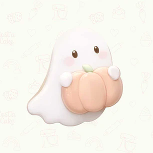 Cortador para Galletas Fantasma con Calabaza 8cm