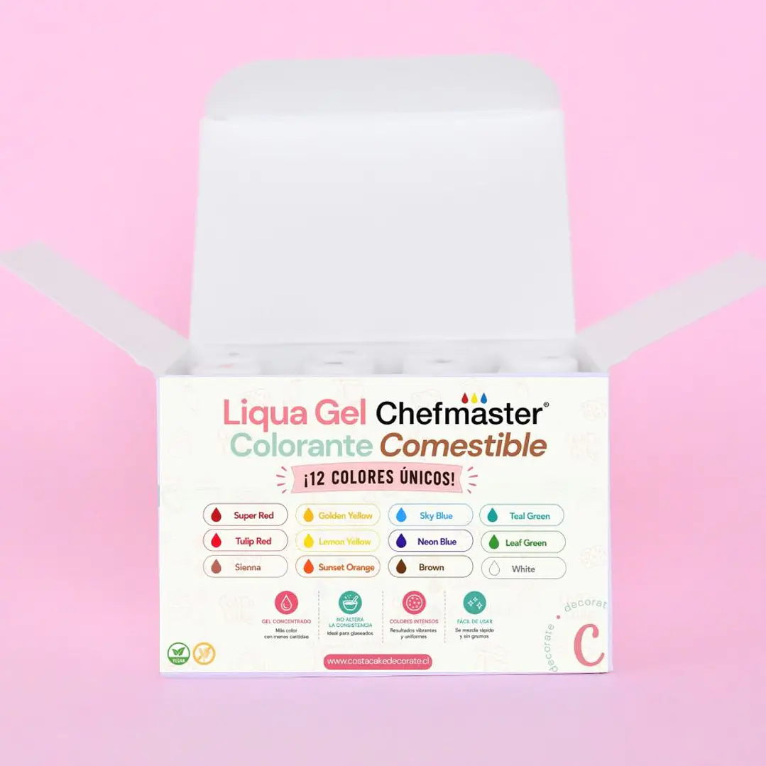 Set A: 12 Colores Liqua-Gel Chefmaster 21mL 1