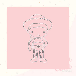 Stencil Pinta tu galleta - Vaquera Jessie