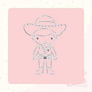Stencil Pinta tu galleta - Vaquero