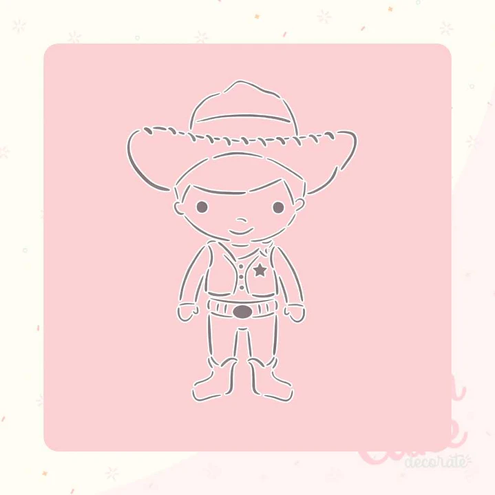 Stencil Pinta tu galleta - Vaquero 1