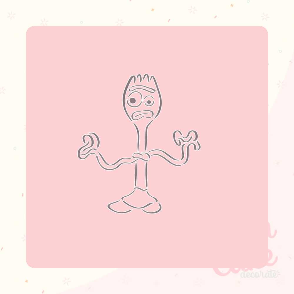 Stencil Pinta tu galleta - Forky