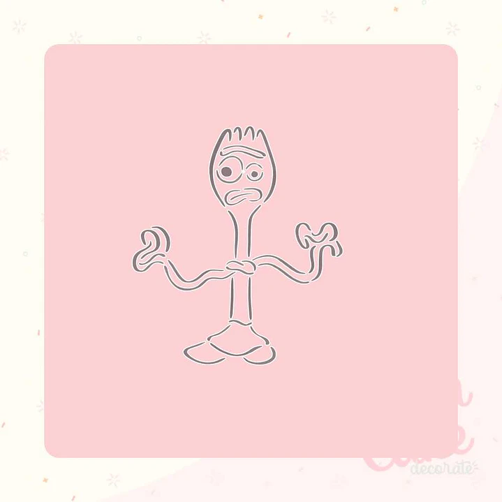 Stencil Pinta tu galleta - Forky 1