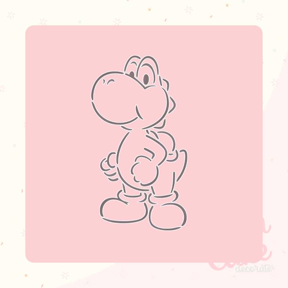 Stencil Pinta tu galleta - Yoshi
