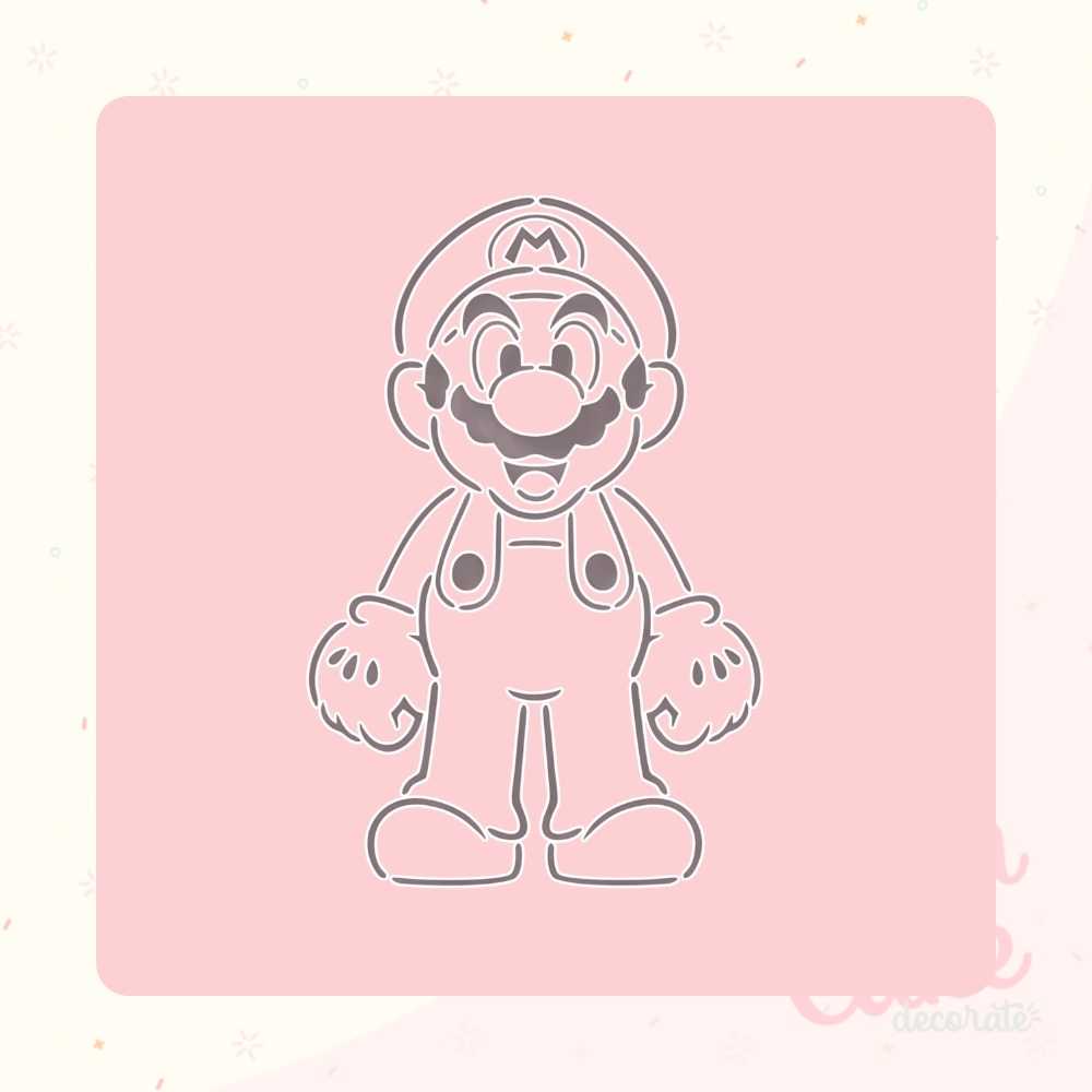 Stencil Pinta tu galleta - Mario