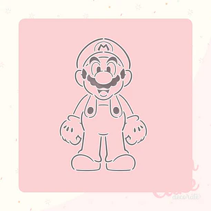 Stencil Pinta tu galleta - Mario 
