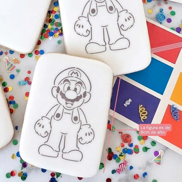 Stencil Pinta tu galleta - Mario  2