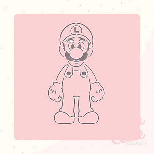Stencil Pinta tu galleta - Luigi