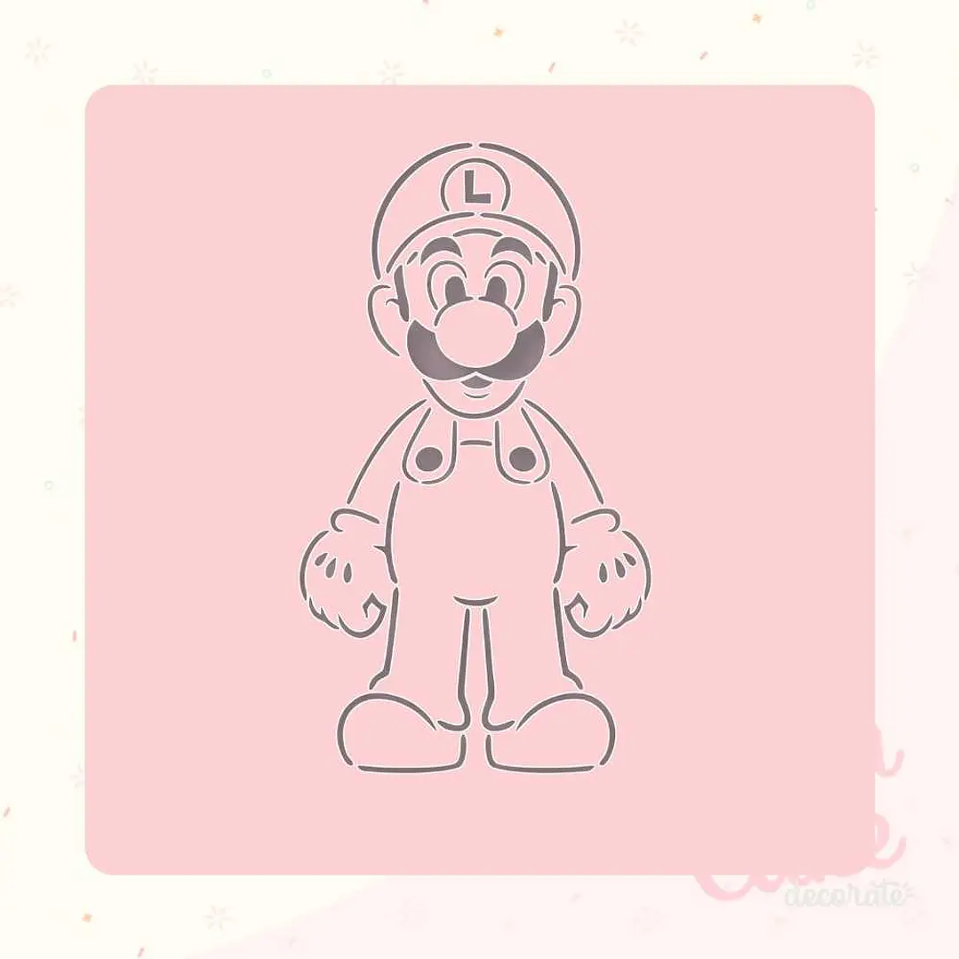 Stencil Pinta tu galleta - Luigi 1