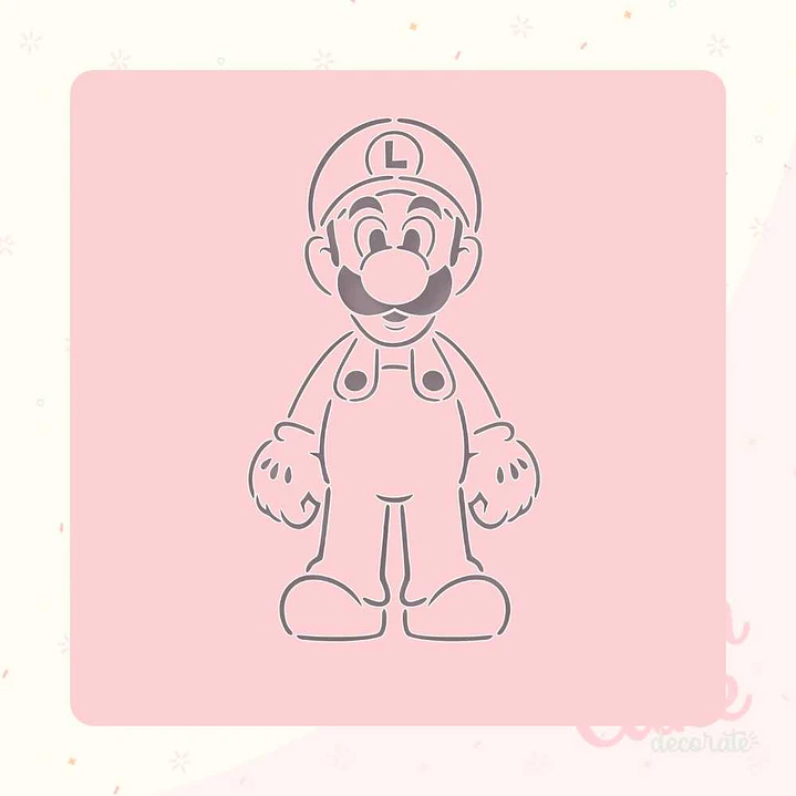 Stencil Pinta tu galleta - Luigi 1