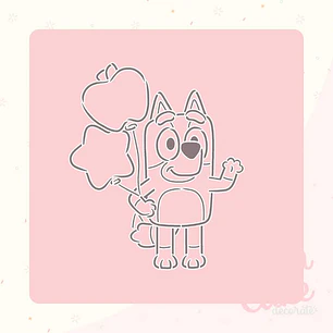 Stencil Pinta tu galleta - Bluey