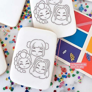 Stencil Pinta tu galleta - Guerreras K-pop