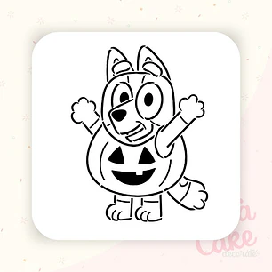 Stencil Pinta tu galleta - Bluey halloween