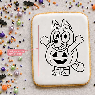 Stencil Pinta tu galleta - Bluey halloween