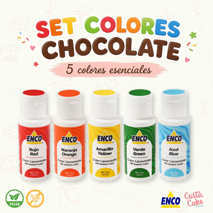 Promoción 5 Colores ENCO para Chocolate - 35g 1