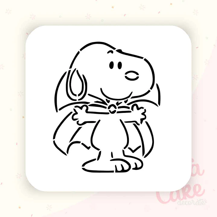 Stencil Pinta tu galleta - Snoopy halloween 1
