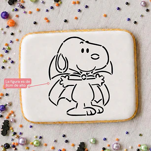 Stencil Pinta tu galleta - Snoopy halloween