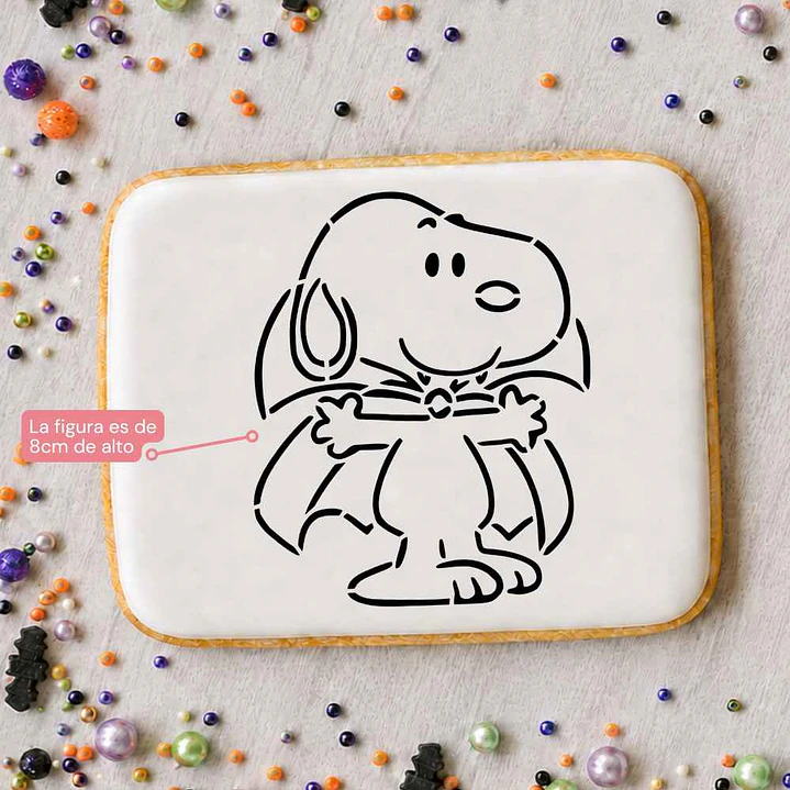 Stencil Pinta tu galleta - Snoopy halloween 2
