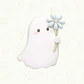 Cortador para Galletas Fantasma con Flor 9cm- CON STAMP - Miniatura 1