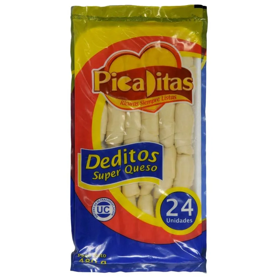 Deditos Picaditas Súper Queso 480 grs x 24 Unds