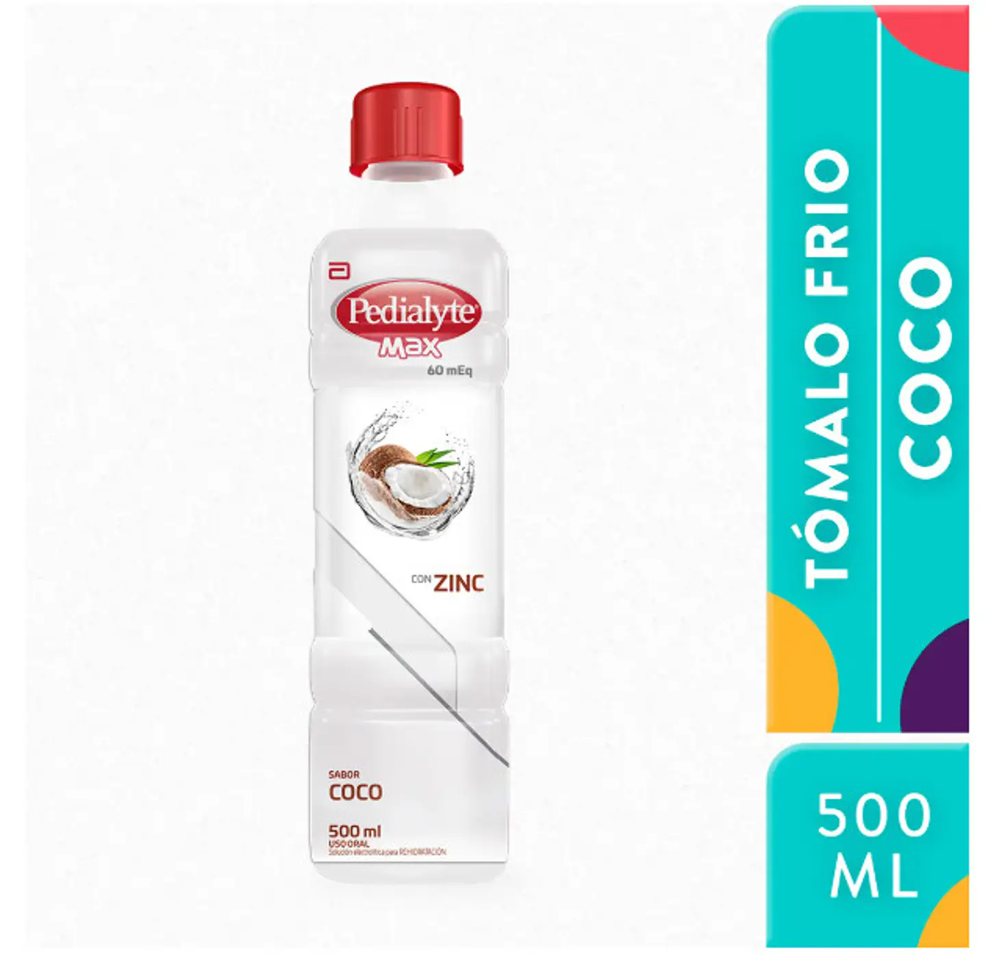 Suero de rehidratacion Pedialyte Max 60 Coco 500 ml 1