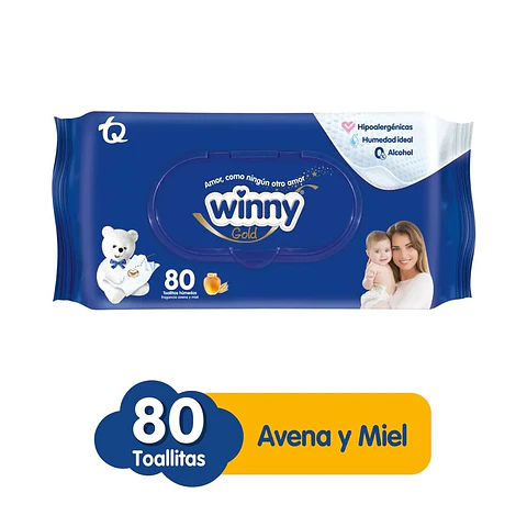 Toalla Húmeda Winny Avena & Miel 80 Unds