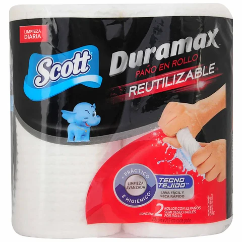 Toalla Scott Duramax Reutilizable 2 Rollos x 52 Unds