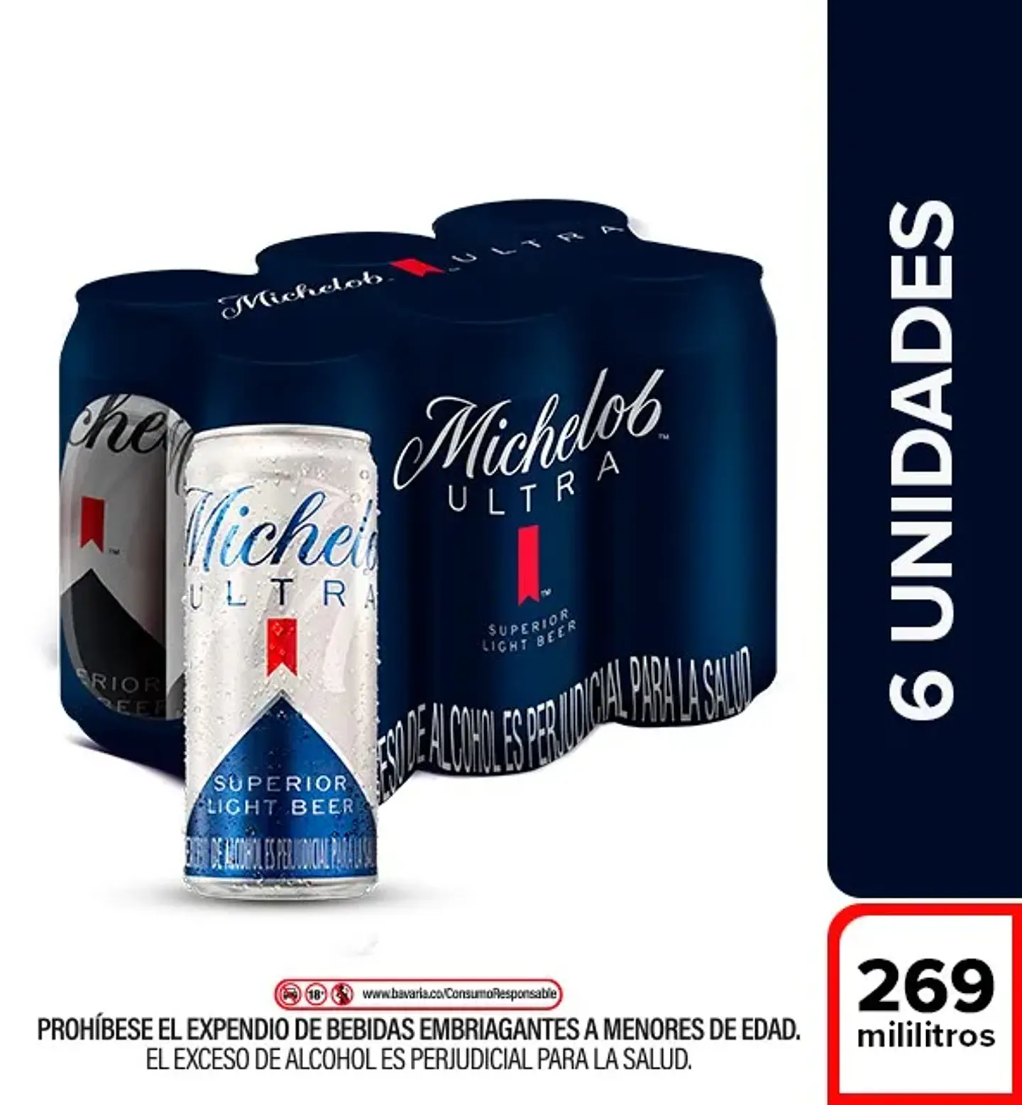 Michelob Ultra Lata 269 Ml x 6  1
