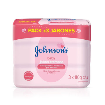 Jabón Bebé Johnsons Humectante Tripack 330 grs
